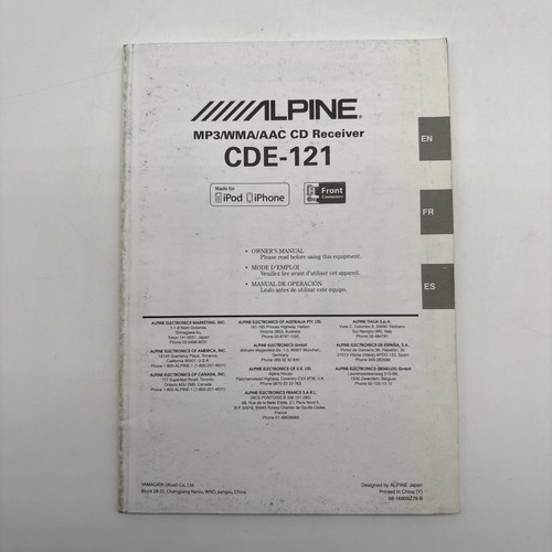 Alpine mp3 changer control - cd,