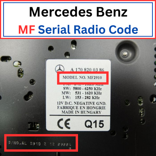 Codice radio per mercedes - codice, benz